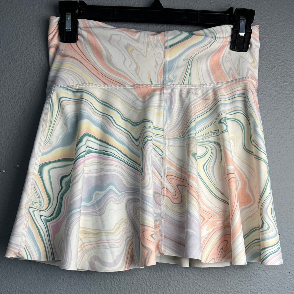 Old Navy Active Powersoft High Rise Marble Swirl Skort Y-XL Pastel Multicolor